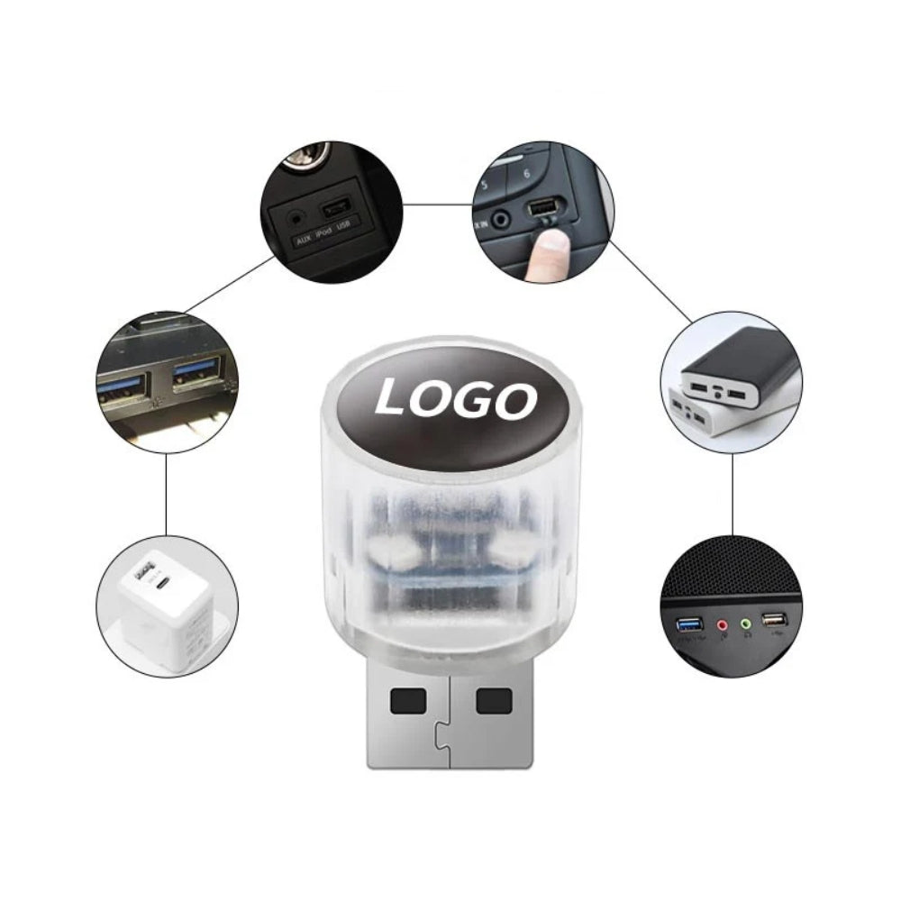Mini lampe LED USB décorative pour l'intérieur des voitures